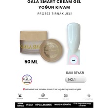 Gala Smart  Yoğun Kıvamlı Gala Protez Tırnak Jeli No:01 Rakı Beyazı - 50 ml
