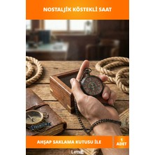 Letsii Ahşap Kutulu Nostaljik Köstekli Saat Model 2