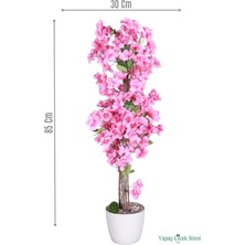 Yapay Çiçek Sitesi Yapay Sakura Bahar Dalı Ağacı 85 cm Pembe