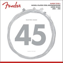Fender 0737250406 7250 Nickel Plated Steel Bas Gitar Teli (45-105) | 7250M Long Scale Nikel Kaplama Çelik Yüksek Çıkış Gücü ve Dinamik Bas Tonları