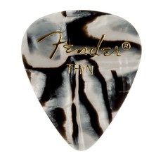 Fender 1980351201 351 Shape Zebra Thin Gitar Penası (12'li) | Ince ve Esnek Zebra Pena Akustik Gitar Için Parlak Tını