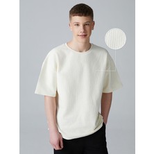 Lc Waikiki Yeni Sezon Bisiklet Yaka Dokulu Genç Erkek Tişört