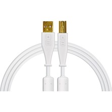 Dj Techtools 04 0046 Chroma Cable Usb-A To B Dj Kablosu (1.5mt Düz Beyaz) | Altın Kaplama Konnektör Kayıpsız Iletim
