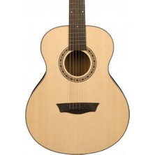 Washburn AGM5K Apprentice G-Mini 5 Akustik Gitar (Seyahat Tipi - Kompakt Seri) | Ladin Üst Kapak, Maun Arka ve Yanlar, 7/8 Gövde Ölçüsü, Rahat Taşınabilir Yapı | Ölçüler: 578 mm Skala Uzunluğu