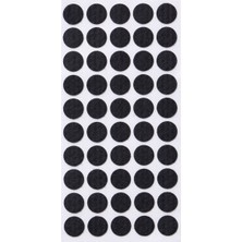 Kitchen Design Lab Siyah Keçe 48 Adet 2 cm Daire Yapışkanlı Sandalye, Masa, Koltuk Altı Parke Koruma Yuvarlak