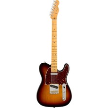 Fender 0113942700 American Professional Iı Telecaster Elektro Gitar (3-Color Sunburst) | V-Mod Iı Telecaster Manyetikleri Akçaağaç Klavye ve Pirinç "bullet" Eşikler
