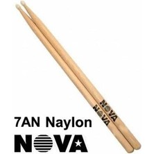 Vic Firth N7AN Nova 7A Naylon Uçlu Hickory Baget (Ekonomik Seri) | Ince ve Hafif Gövde, Jazz ve Hafif Müzik Için Çevik Çalım, Hassas Zil Tepkisi