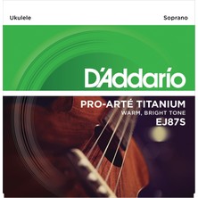 D'addario EJ87S Ej Serisi Ukulele Tel Seti (Soprano - Titanyum)