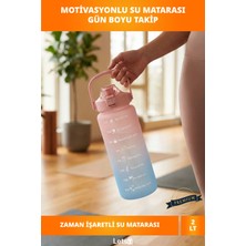 Letsii 2 Litre Günlük Motivasyon Su Matarası Ilham Verici Tasarım