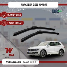 Wollmat Volkswagen Tiguan Silecek 2016  2023 Arası Uyumlu Silecek Takımı Araca Özel