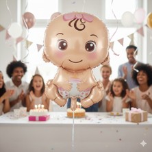 Dodomar 74X48 cm Baby Girl Kız Çocuğu Folyo Balon 22 Inç - Doğum Günü Parti Dekorasyon Balonu