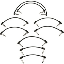 Fender 0990825202 Blockchain Small Siyah Gitar Patch Kablosu | Kompakt Pedallar Arası Bağlantı Için Düşük Gürültülü Patch Kablosu