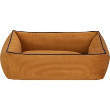 Snmswrld Pet Comfort Golf  Kedi ve Köpek Yatağı Hardal W Parliament Mavi Biye Xs 55X45CM