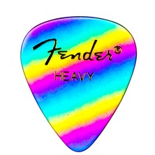 Fender 1980351103 351 Shape Rainbow Heavy Gitar Penası (12'li) | Gökkuşağı Renklerinde California Serisi Sert Kalınlık ile Net Atak