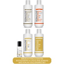 Dermalog Brezilya Fönü & Keratin Botox Bakımı ve Uygulama Sonrası Bağ Dokusu Güçlendirici Saç Bakım Seti 5 Li
