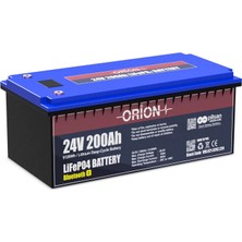 Orion 24V 200AH Lifepo4 Lityum Akü | Bluetooth ve LCD Ekranlı
