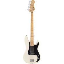 Fender 0266621505 Standard Precision Bass Gitar (Olympic White) | Akçaağaç Klavye ve Beyaz Gövde ile Klasik ve Güçlü Bas Performansı