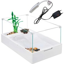 Snmswrld Sobo Cam Kaplumbağa Bahçesi Filtre-Lambalı 60X35X25