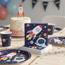 Dodomar 33X33 cm Uzay Astronot Peçete 16 Adet - Kozmik Temalı Doğum Günü Parti Peçetesi
