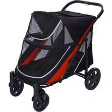 Snmswrld Eurodog Katlanabilir Köpek Arabası Siyah Kırmızı 112X65X100 cm