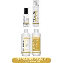 Dermalog Yanmış Yıpranmış Saçlar Için Pürüzsüzleştirici & Onarıcı Bağ Dokusu Güçlendirici Saç Bakım Seti 4'lü