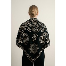 Shophia Kadın Üçgen Desenli Çift Yönlü Triko Şal