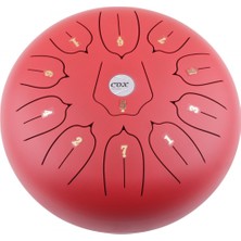 Cox Cstd-Red Steel Tongue Drum (Kırmızı) | Çelik Dil Davulu Rahatlatıcı Tonlar Tokmak Dahil