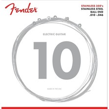 Fender 0730350406 Stainless 350S Çelik Elektro Gitar Teli (10-46) | 350R Regular Set Uzun Ömürlü Parlaklık ve Güçlü Manyetik Tepki
