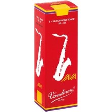Vandoren SR2715R Java Red Cut Tenor Saksafon Kamışı No: 1.5 (Başlangıç/caz) - 5'li Paket | Daha Esnek Yapı ve Kolay Titreşim Sağlayan Özel Kesim