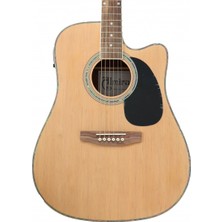 Almira F650N-C Elektro Akustik Gitar - Naturel (Başlangıç/orta - Cutaway Kasa) | Naturel Parlak Cila, Dahili Tuner ve 4-Band Eq, Ihlamur Gövde Yapısı | Ölçüler: 41 Inç Standart Dreadnought