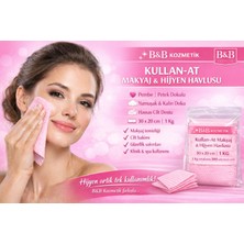B&B Kozmetik Kullan At Cilt Bakım Havlusu, Pembe Cilt Temizleme Bezi 30X20 cm I 1 kg