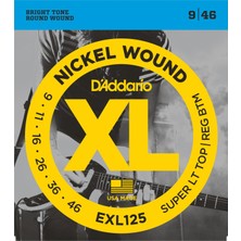 D'addario EXL125 Xl Nickel Serisi Elektro Gitar Tel Seti (Super Light Top/regular Bottom - 09-46 - Nickel Wound)