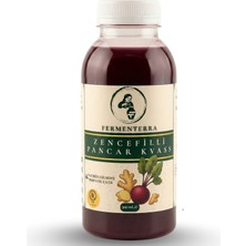Fermenterra Zencefilli Pancar  Kvass🫐  – Doğal Fermente, Pastörize Edilmemiş & Probiyotik Içecek – 300 ml