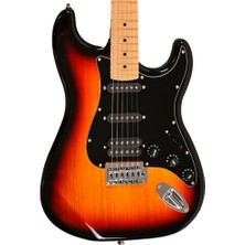 Madison Meg-3ts Elektro Gitar (Sunburst) | Strat Tipi Klasik Rock Gitarı