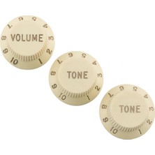 Fender 0997209000 Road Worn Stratocaster Düğme Seti (Aged White) | Sararmış ve Eskitilmiş Volüm/ton Düğmeleri Otantik Görünüm