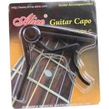 Alice A007D/BK-A1 Siyah Gitar Kaposu | Tek Elle Hızlı Tak-Çıkar Mekanizma Güçlü Yay Tansiyonu ve Çizilmeyi Önleyen Kauçuk Pedler