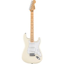 Fender 0266220505 Standard Stratocaster Elektro Gitar (Olympic White) | Akçaağaç Klavye Beyaz Renk ve Yüksek Çıkışlı Manyetikler