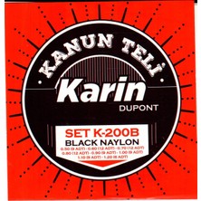 Karin K-200 Kanun Teli Seti (Siyah Misine) | Geleneksel Türk Müziği Tonu Yüksek Mukavemetli Malzeme Uzun Süre Akort Tutma