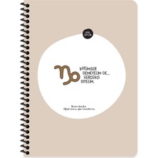 Keskin Color Hisli Şeyler Burçlar Serisi 16,5X22,5 Çizgili Spiralli Stickerli Defter - Kötümser Demeyelim De Gerçekçi Diyelim