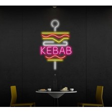 Biz Bu İşin Keyif Kısmındayız Kebab Yazılı ve Şekilli Neon Tabela
