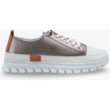 İnna Butikk Gaosy Kadın Hakiki Deri Sneaker Spor Ayakkabı - Antrasit