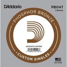 Daddario PB047 Akustik Gitar Tek Tel | Phosphor Bronze