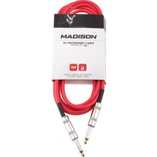 Madison MIC002-3M-RD Gitar Kablosu (3m Kırmızı) | Dayanıklı Uçlar Net Sinyal