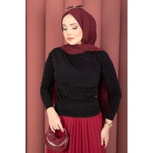 Ozk Taş Detaylı Sandy Body Siyah