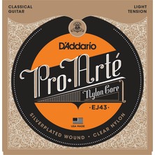 D'addario EJ43 Classics Serisi Klasik Gitar Tel Seti (Light Tension - Gümüş Sarım)