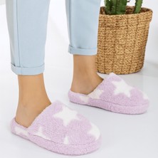 Waykon Yıldız Desen Peluş Ev Terliği