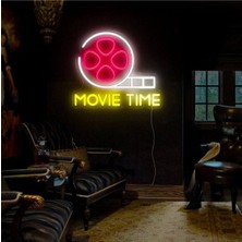 Biz Bu İşin Keyif Kısmındayız Movıe Tıme Yazılı ve Şekilli Neon Tabela