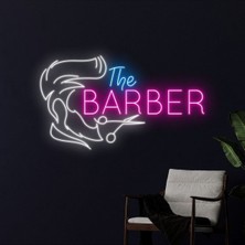 Biz Bu İşin Keyif Kısmındayız The Barber Yazılı ve Şekilli Neon Tabela