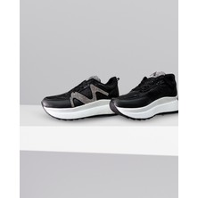 Waykon Ortopedik Poliüretan Tabanlı Taş Detaylı Kadın Spor Ayakkabı