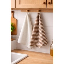 Elvya %100 Pamuk Çift Kat Müslin Mutfak Kurulama Bezi 2’li Set 40X60 cm Emici Yumuşak Mutfak Havlusu - Elv-Mkb